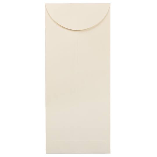 JAM Paper 4.75" x 11" Natural White Wove Policy Business Strathmore Envelopes, 25ct.
